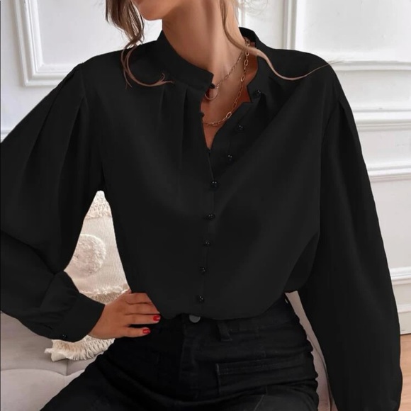 Luxurious satin bishop sleeve blouse - Picture 11 of 15